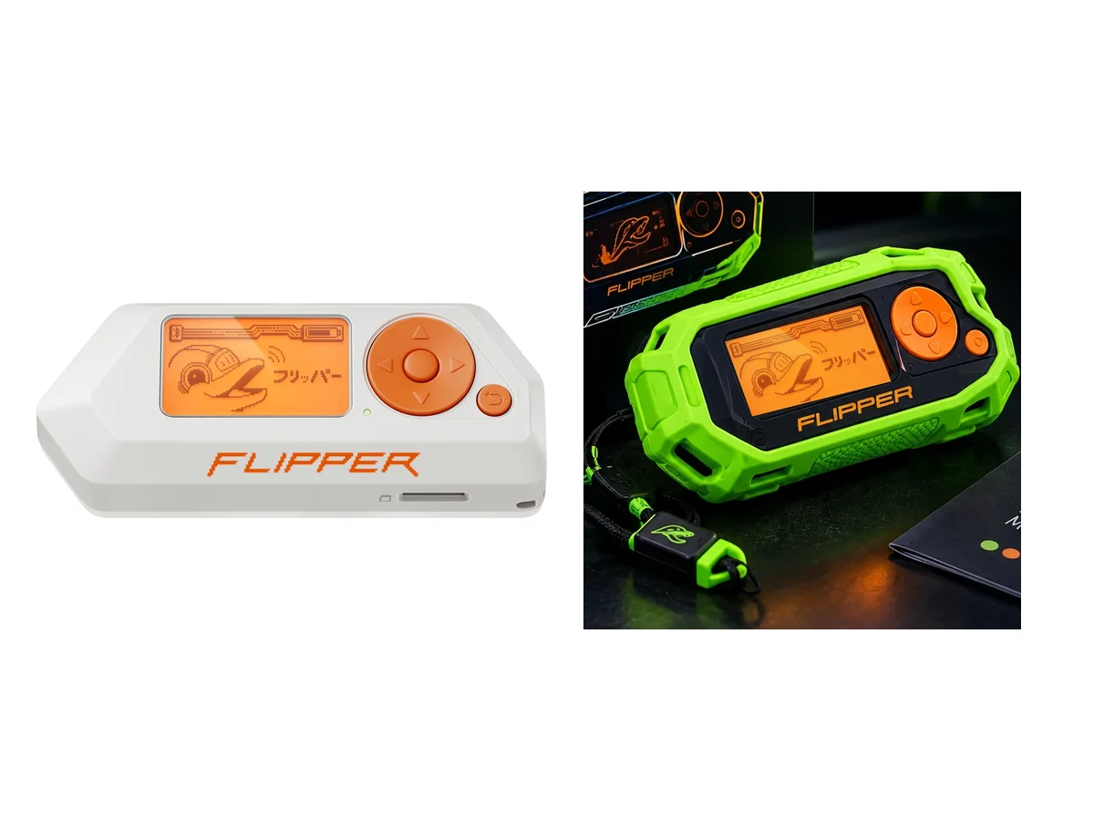 Flipper Zero and a Cyber Lime ChromaShell case